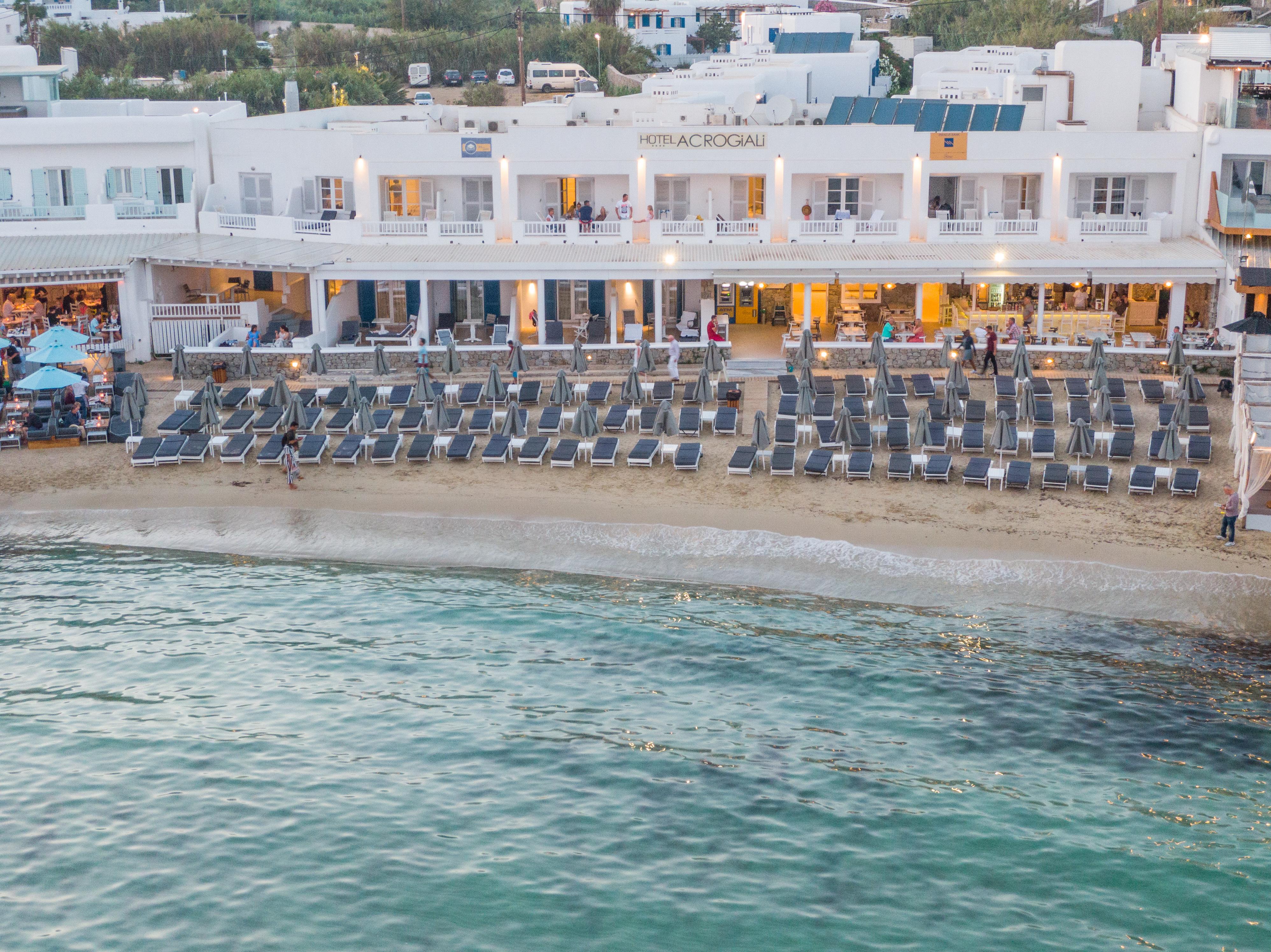 Acrogiali Beachfront Hotel Mykonos Platys Gialos  Dış mekan fotoğraf